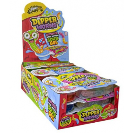 Johny Bee dipper worms ( 12 x 60gr ) con gel aspro