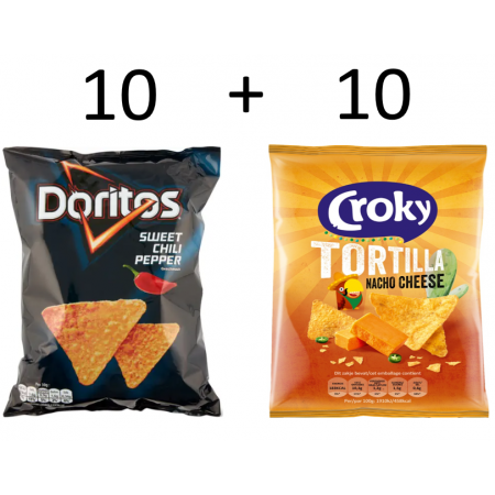 Doritos Sweet chilli piu' Crocky Nacho Cheese ( 20 x 40gr ) 02 03 2024