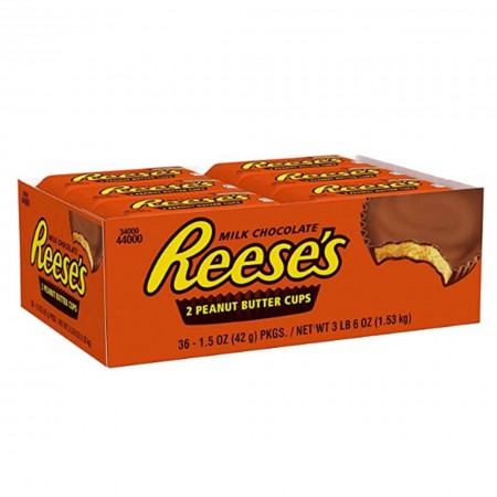 REESES PEANUT BUTTER CUPS ( 36 x 42g ) 2 cialde reese's 