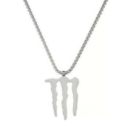 MONSTER ENERGY COLLANINA IN STEEL ( acciaio )