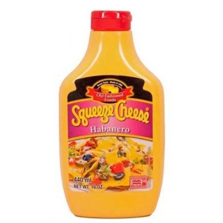 Salsa Cheddar Habanero Squeeze Cheese 440ml