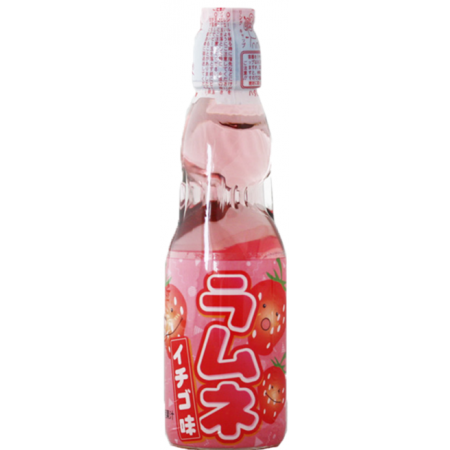 Hata Ramune Strawberry Soda Pop Drink ( 6 x 200ml ) 