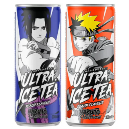 Ultra Ice Tea Naruto e Sasuke ( 6 x 330ml ) te' aromatizzato alla pesca