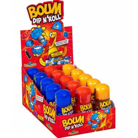 Funny Candy Boum Dip'n Roll  ( 15 x 50gr ) lecca lecca a roll con polverina