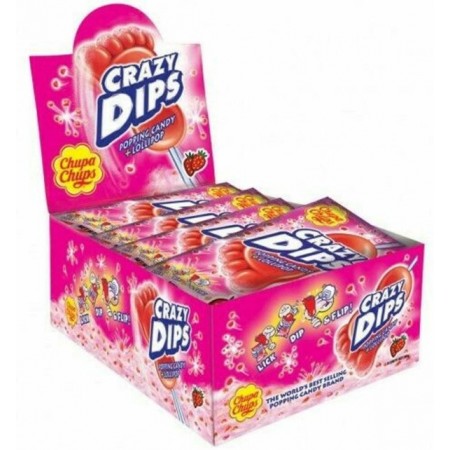 Chupa Chups crazy dips strawberry ( 24 x 14gr )