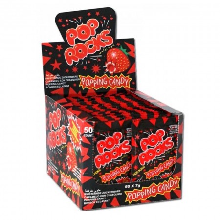 POP ROCKS STRAWBERRY ( 50 x 9,5g ) CARAMELLE FRIZZANTI 