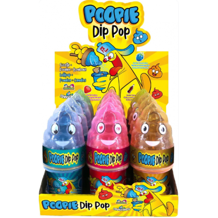 Funny Candy Poopie Dip Dop ( 12 x 38gr ) caramella con polverina 