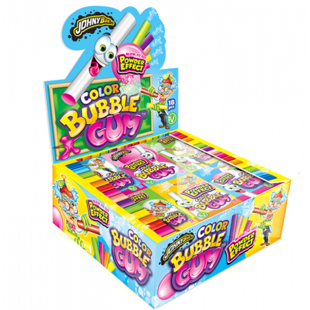 Johny Bee Color Bubble Gum Bastoncino ( 18 x 35gr ) Tutti i Frutti