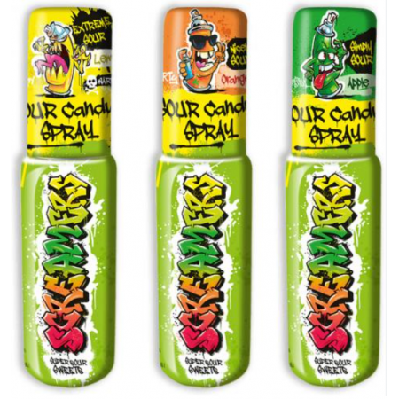 Screamers Sour Candy Spray ( 24 x 30ml ) caramella spray aspra