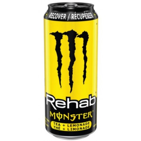 Monster Rehab Recover Lemonade tea ( 12 x 473ml ) Made in Usa