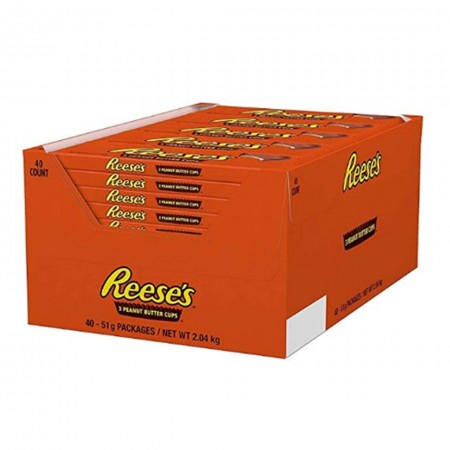REESES reese's PEANUT BUTTER CUPS ( 40 x 63g ) 3 cups  ( ritorna a settembre )