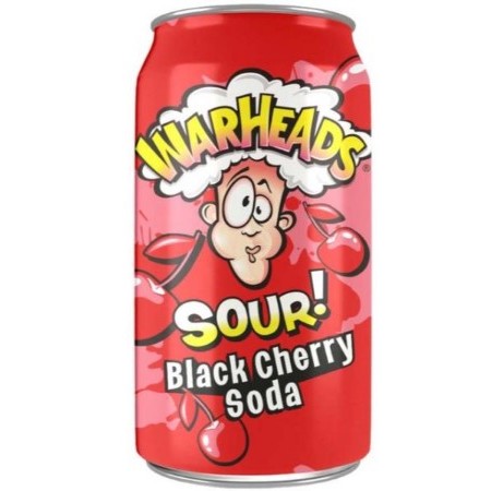 Warheads black cherry  sour soda 12 x 355ml Usa